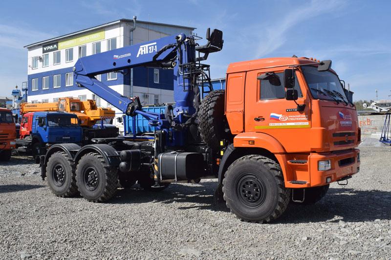 Седельный тягач Камаз 43118-3027-50 с КМУ АНТ 27-1 (сп.м., г/п 9 т.)