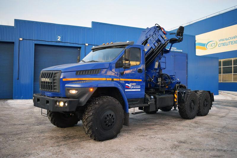 Седельный тягач Урал-NEXT 4320-6952-72Е5Г38 с КМУ АНТ 22-4 (004, г/п 10 т.)