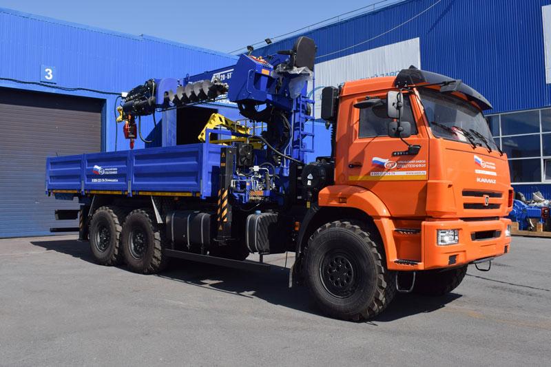 Бортовой Камаз 43118-3027-50 с КМУ АНТ 20-5ТЛ (г/п 7,2 т., тросовый, бур, люлька)