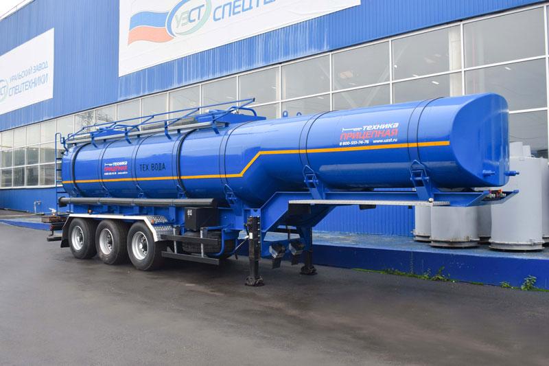Полуприцеп-цистерна марки УЗСТ ППЦТ-30 для техводы (3-осный, переменное сечение)
